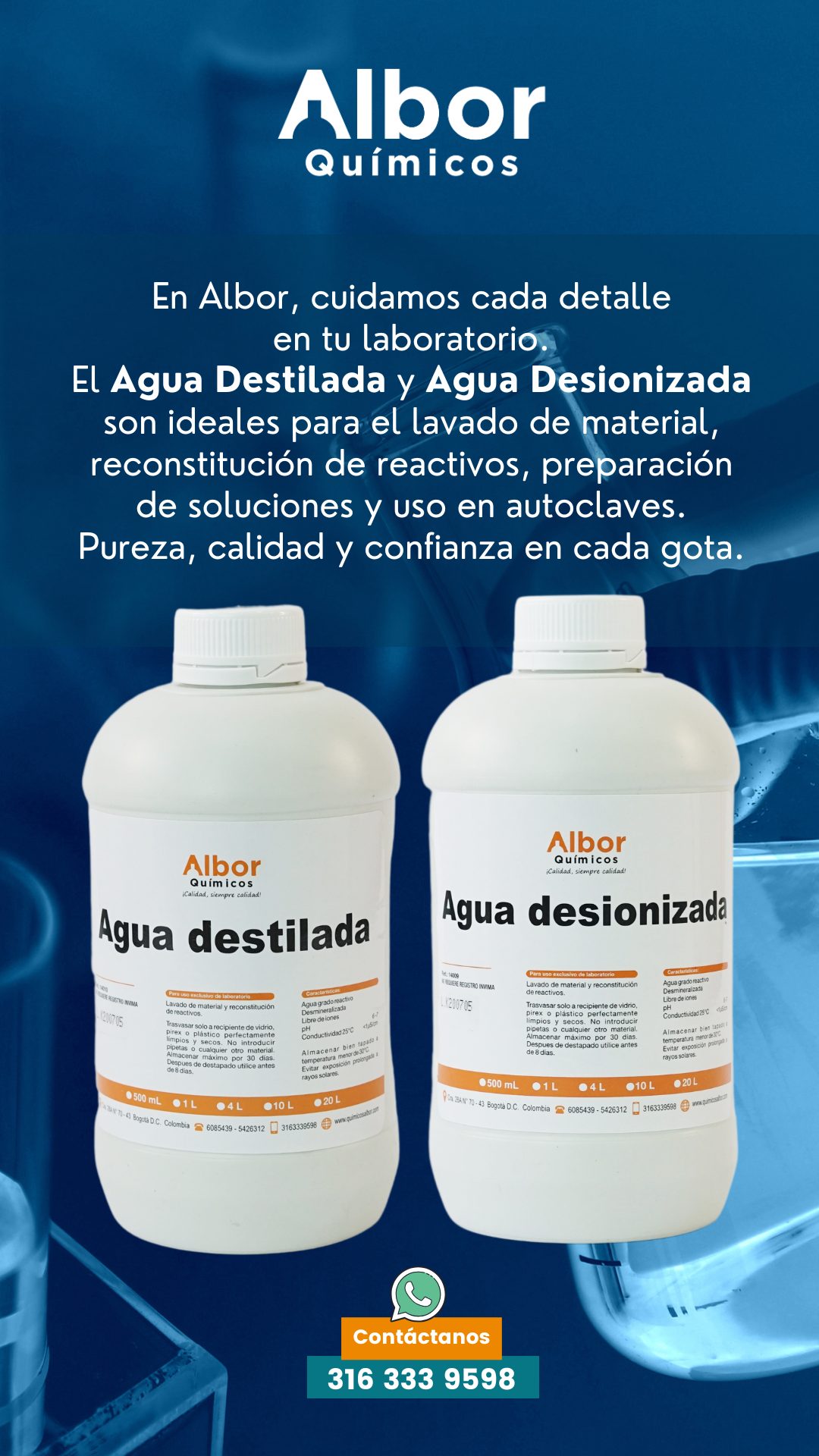 Agua Destilada y Desionizada